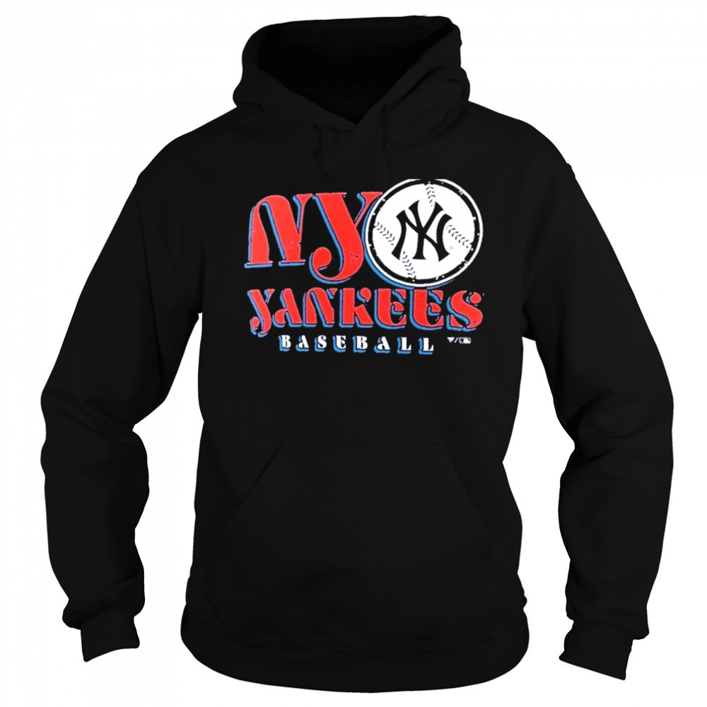 New York Yankees Navy Bodega Paint T-Shirt Sweatshirt