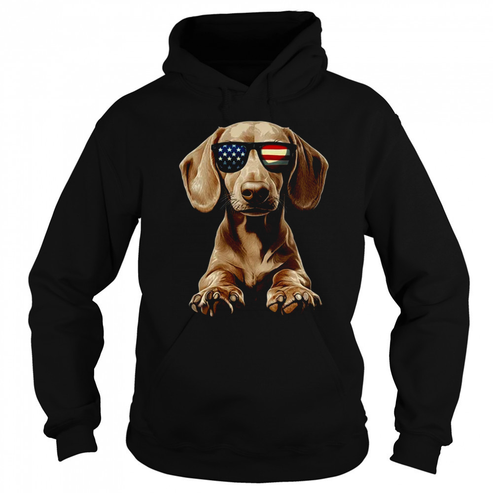 Patriotic Dachshund Dog USA Flag 4th Of July shirt Sweatshirt