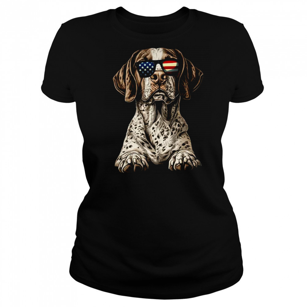 Patriotic German Shorthaired Pointer Dog USA Flag 4th Of July shirt Women's T-shirt