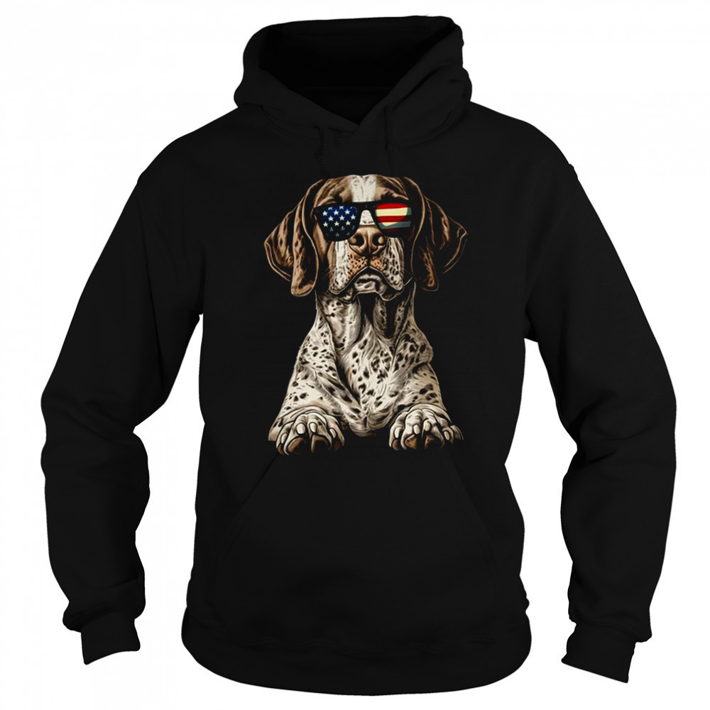 Patriotic German Shorthaired Pointer Dog USA Flag 4th Of July shirt Sweatshirt