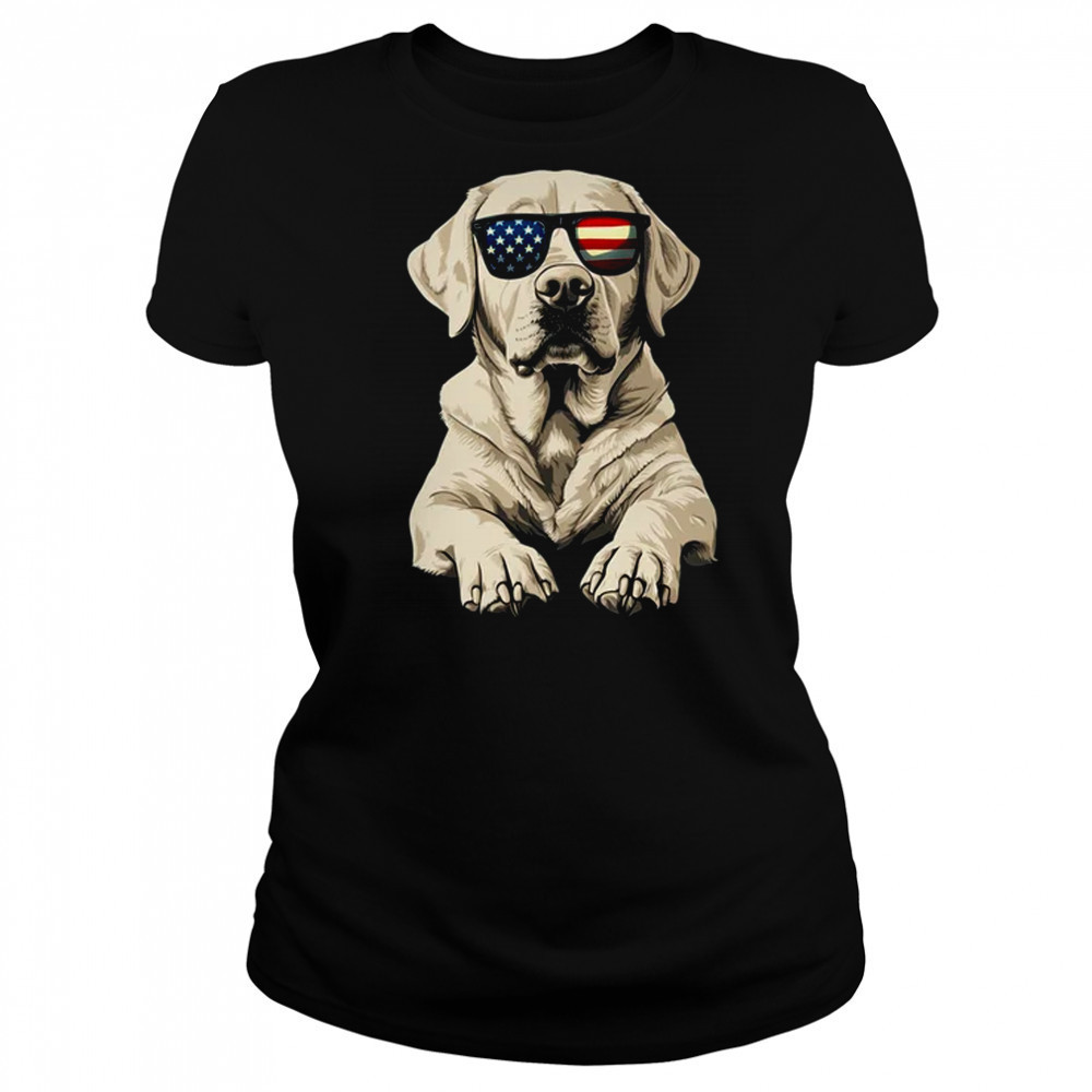 Patriotic Labrador Retriever Dog USA Flag 4th Of July shirt Women's T-shirt