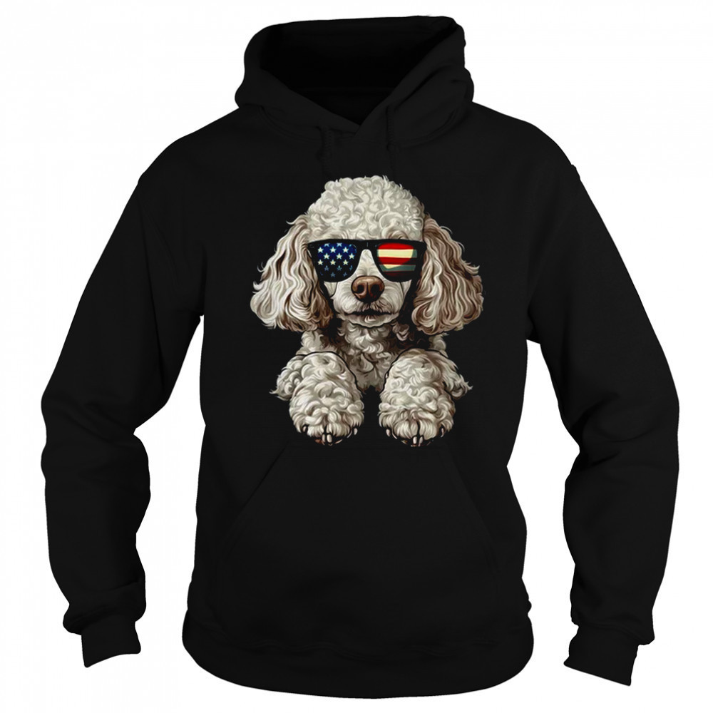 Patriotic Poodle Dog USA Flag 4th Of July shirt Sweatshirt