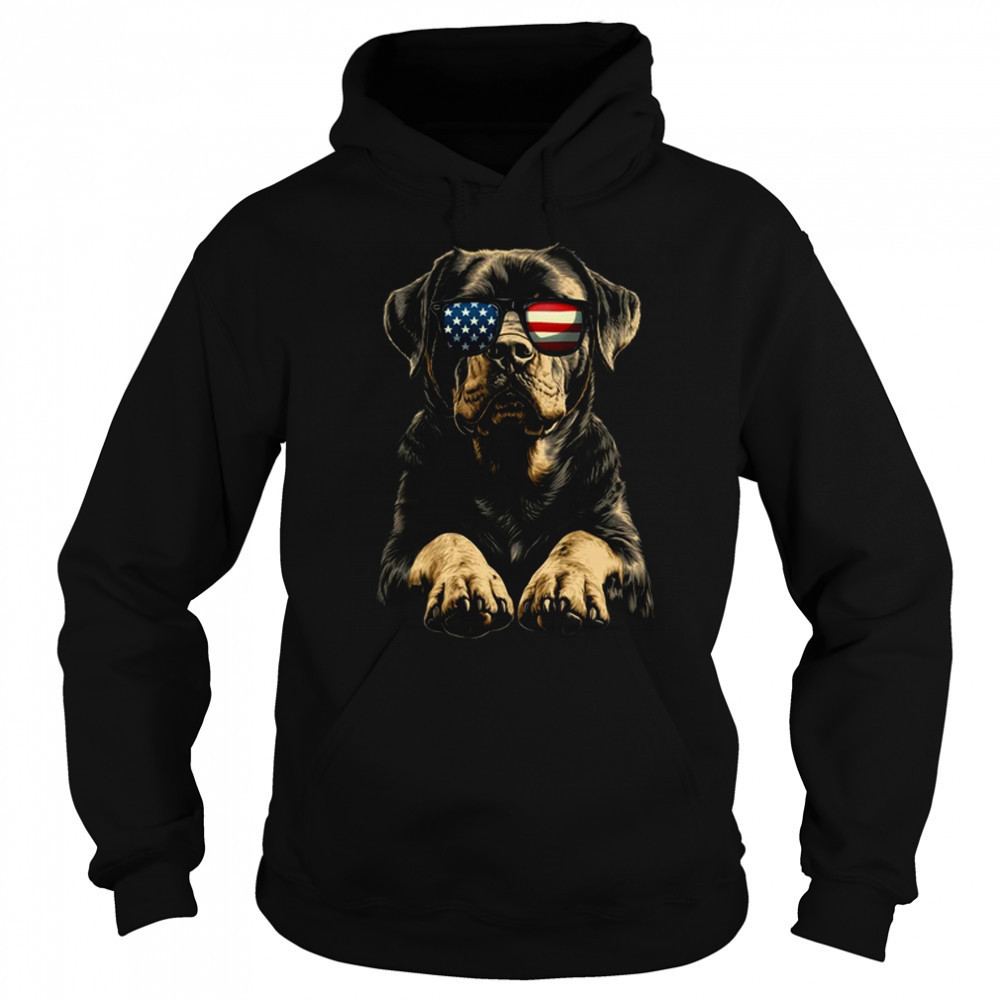 Patriotic Rottweiler Dog USA Flag 4th Of July shirt Sweatshirt