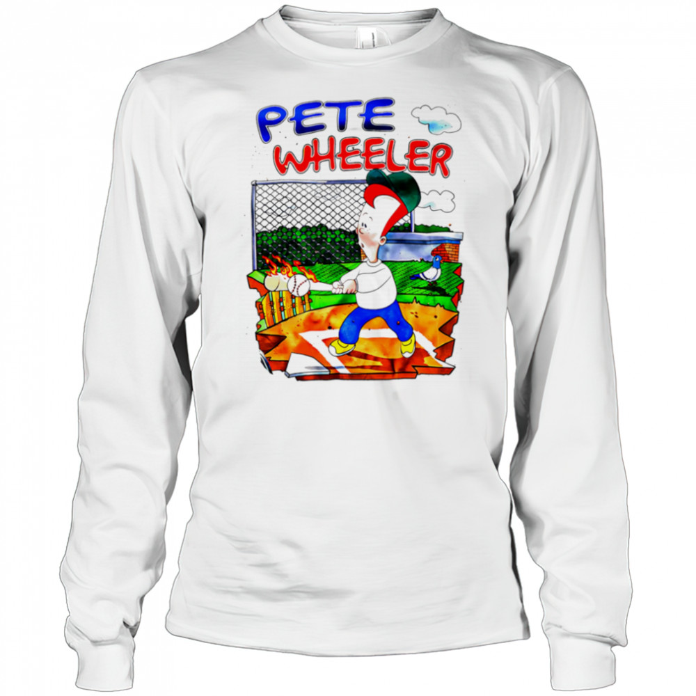 Pete Wheeler baseball cartoon shirt Long Sleeved
