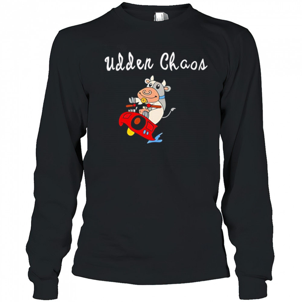 Simply udder chaos cow shirt Long Sleeved
