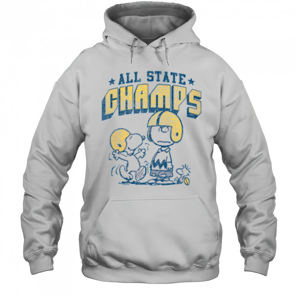 Womens Charlie Brown & Snoopy Football State Champs Shirt Hoodie