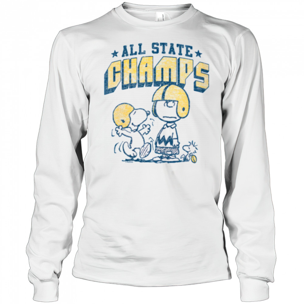 Womens Charlie Brown & Snoopy Football State Champs Shirt Long Sleeved