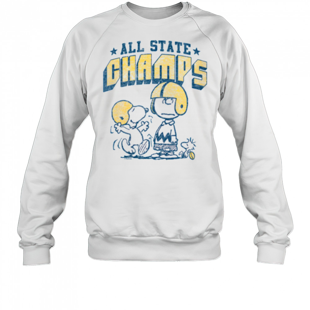 Womens Charlie Brown & Snoopy Football State Champs Shirt Sweatshirt