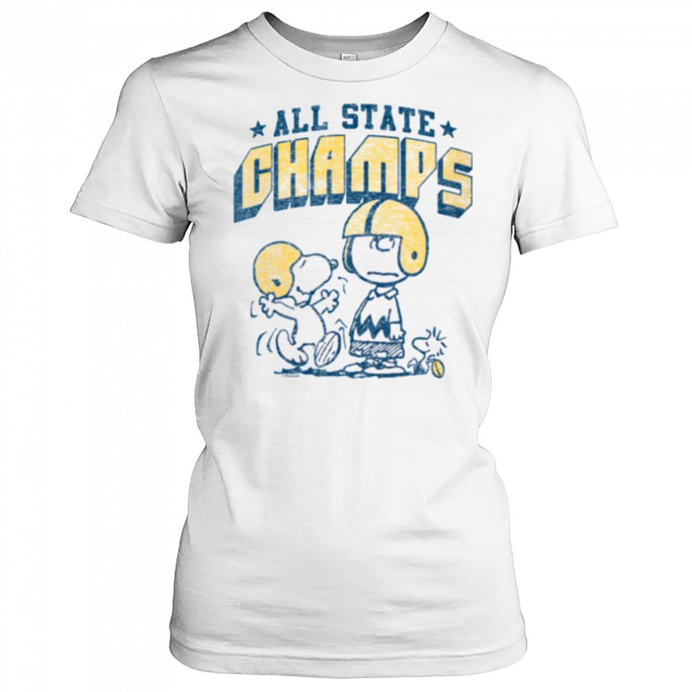 Womens Charlie Brown & Snoopy Football State Champs Shirt Women's T-shirt