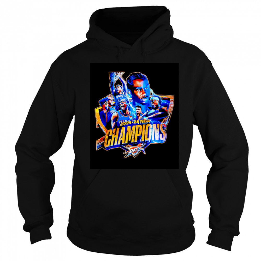 2024-25 NBA Champions Oklahoma City Thunder logo shirt Sweatshirt