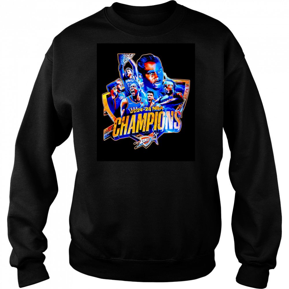 2024-25 NBA Champions Oklahoma City Thunder logo shirt Hoodie