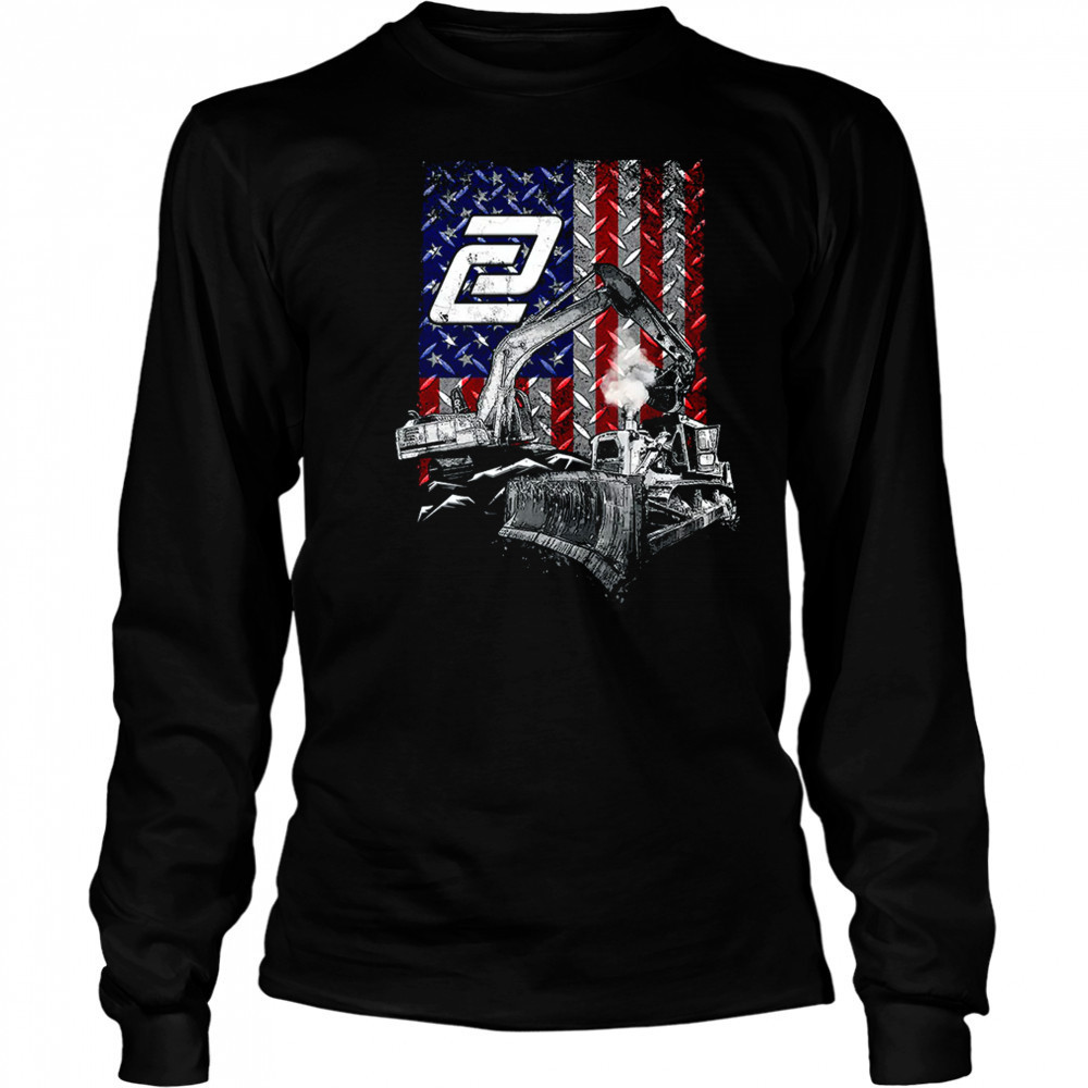2025 Dc Heavy Equipment Flag T-Shirt Long Sleeved