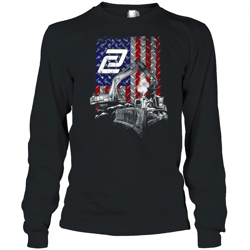 2025 Dc Heavy Equipment Flag T-Shirt Long Sleeved