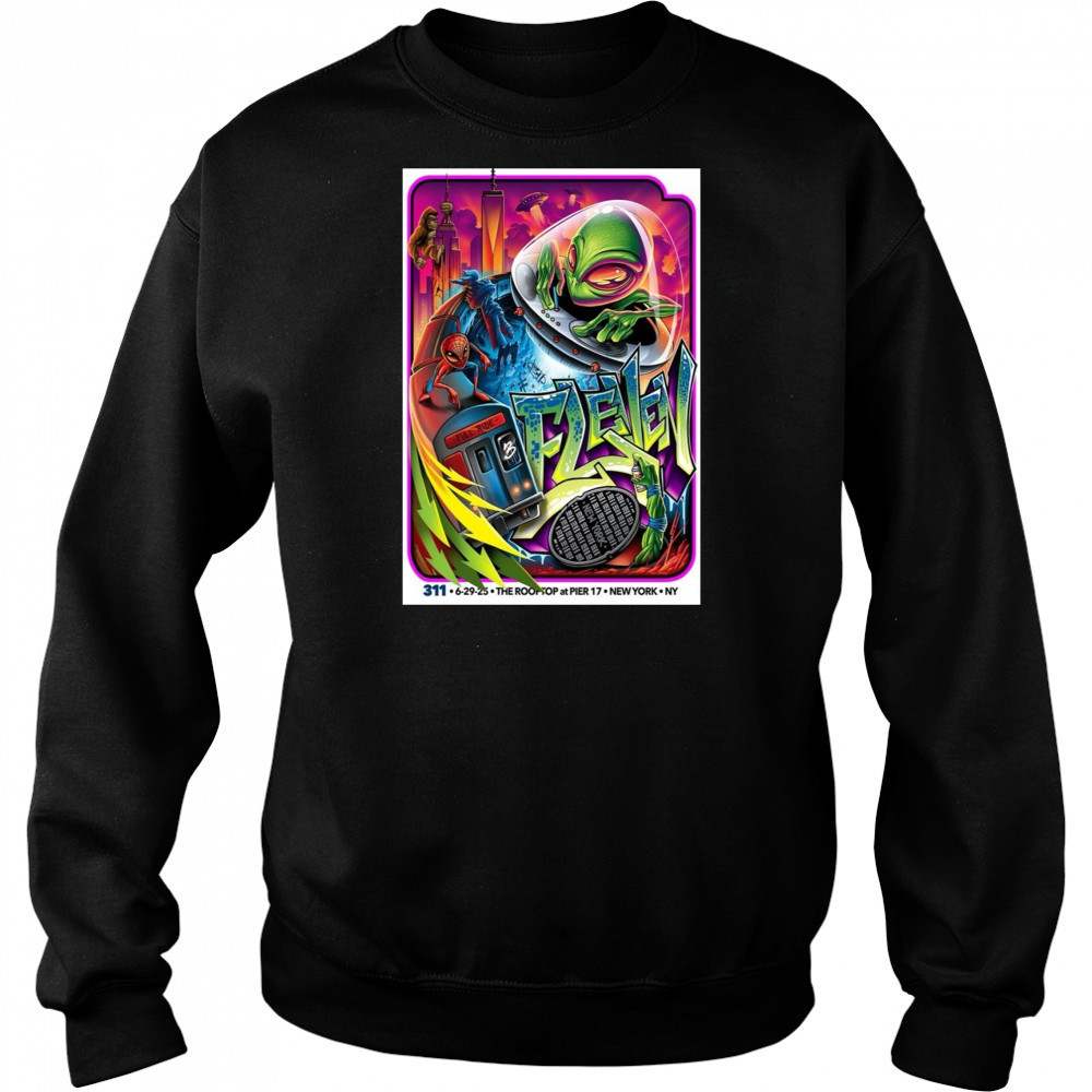 311 Poster June 29 2025 Rooftop at Pier 17 New York NY T-Shirt Hoodie