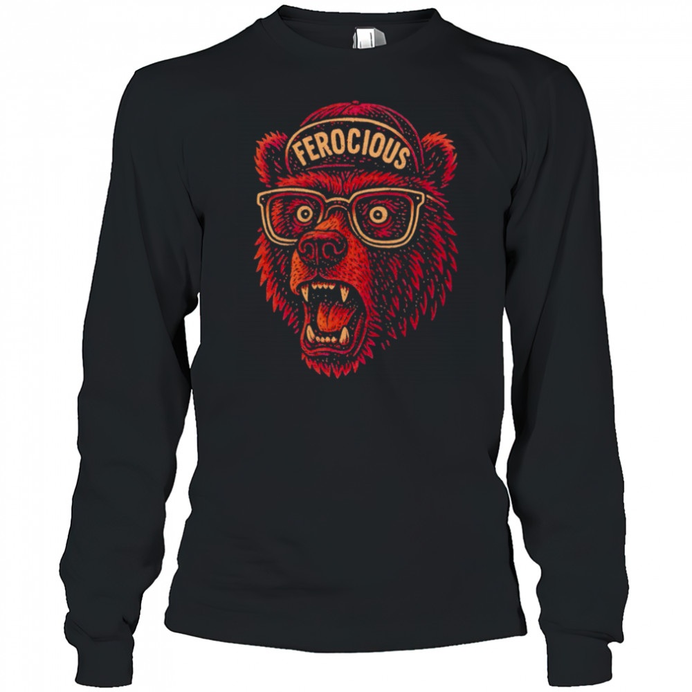 Bear Big Head Hat Ferocious shirt Long Sleeved