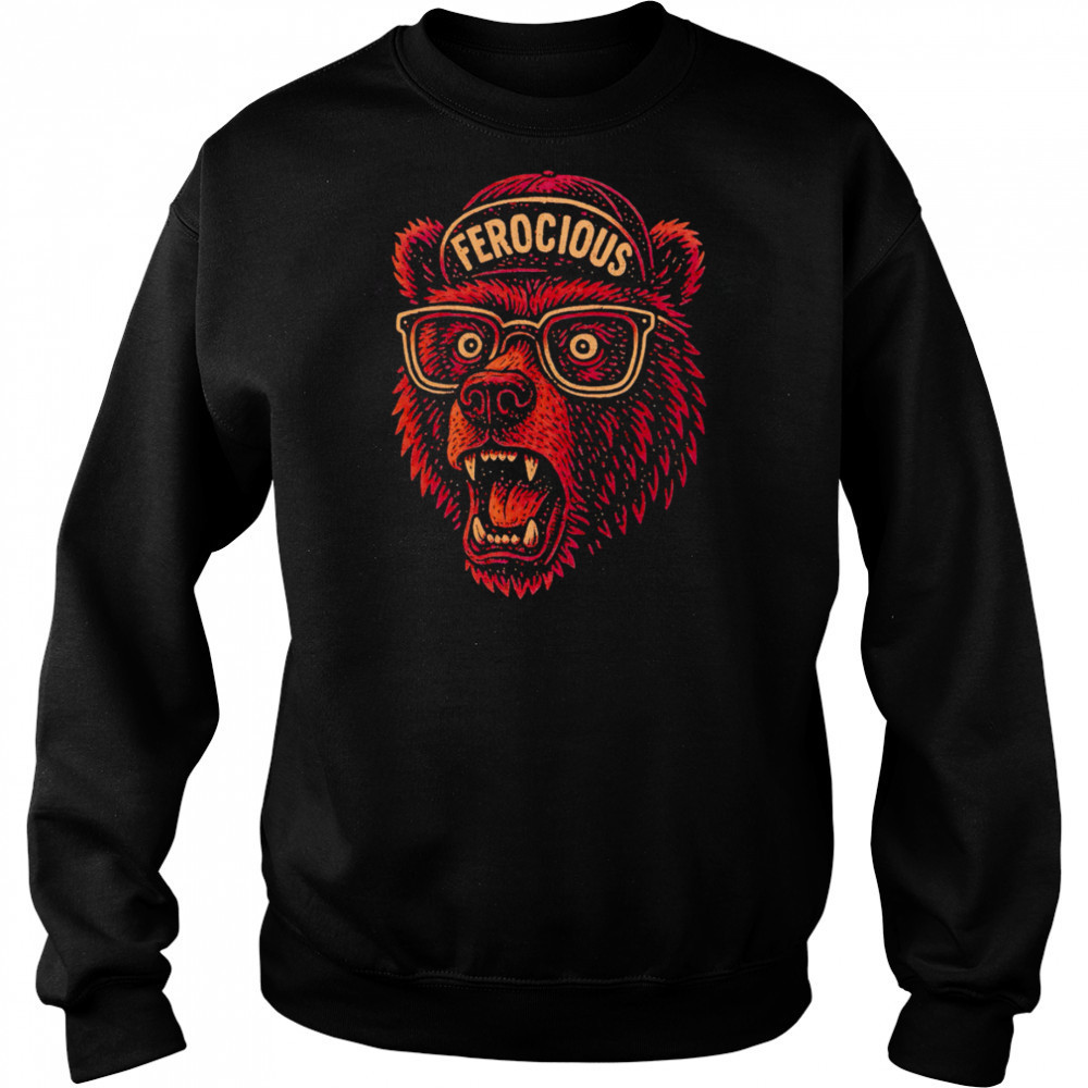 Bear Big Head Hat Ferocious shirt Hoodie