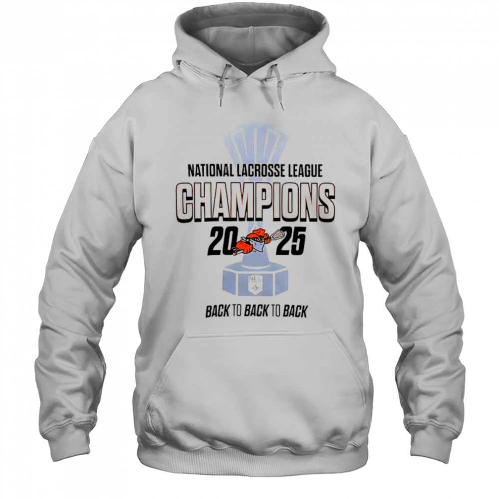 Buffalo Bandits National Lacrosse League Champions 2025 Back To Back To Back Logo T-Shirt Hoodie