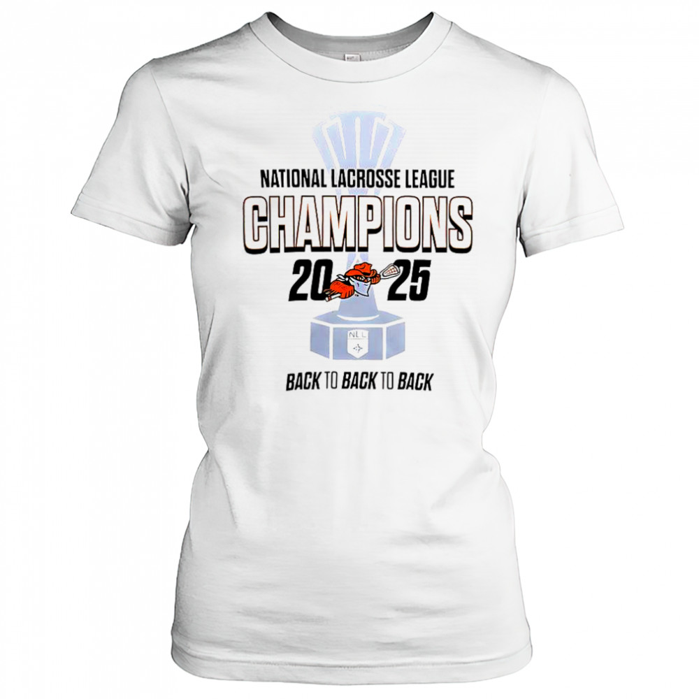 Buffalo Bandits National Lacrosse League Champions 2025 Back To Back To Back Logo T-Shirt Women's T-shirt