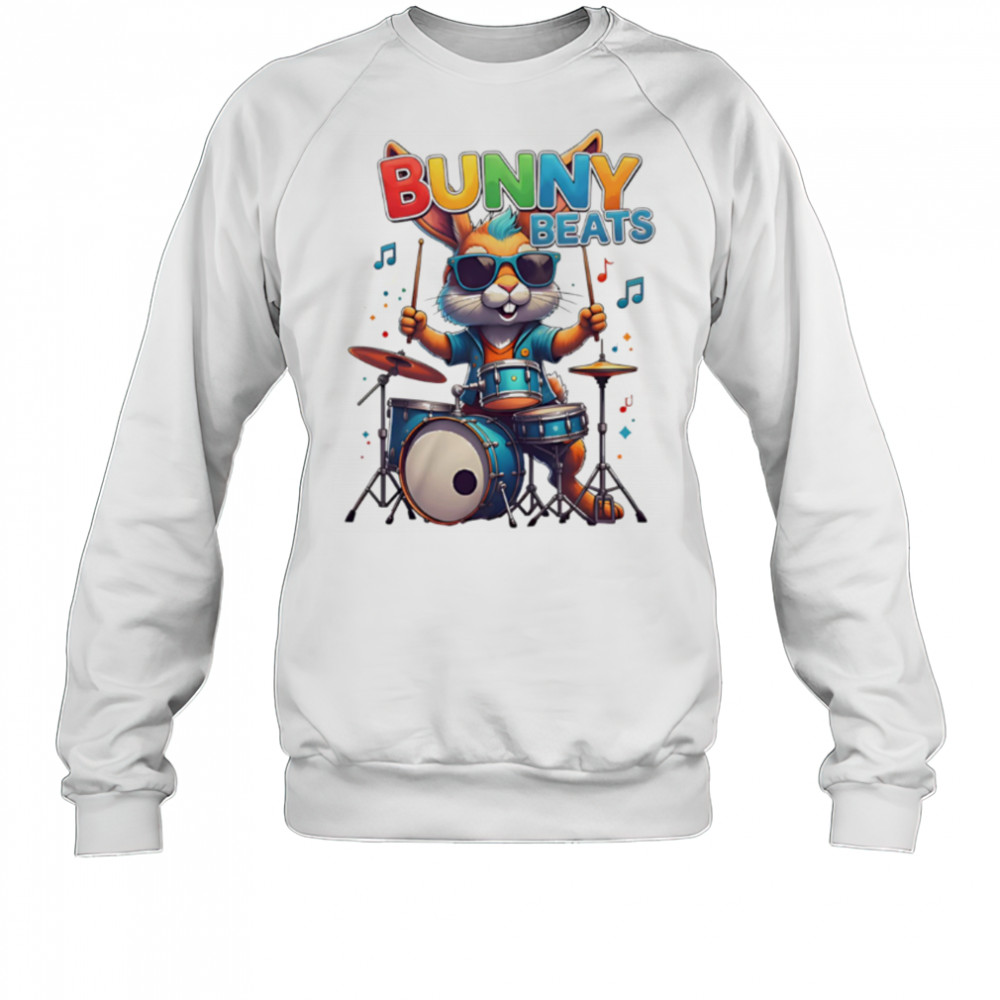 Bunny Beats play drums music cute shirt Sweatshirt