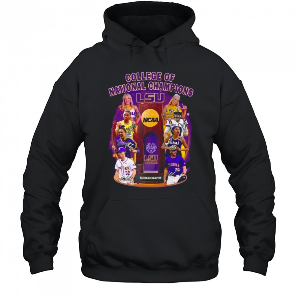 College Of National Champions LSU Tigers T-Shirt Hoodie