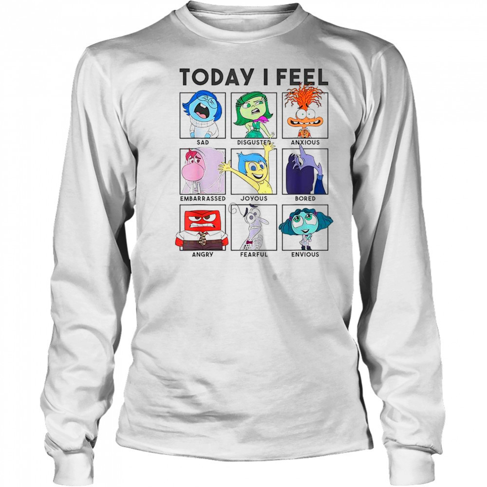 Disney Pixar Inside Out 2 Today I Feel T-Shirt Long Sleeved