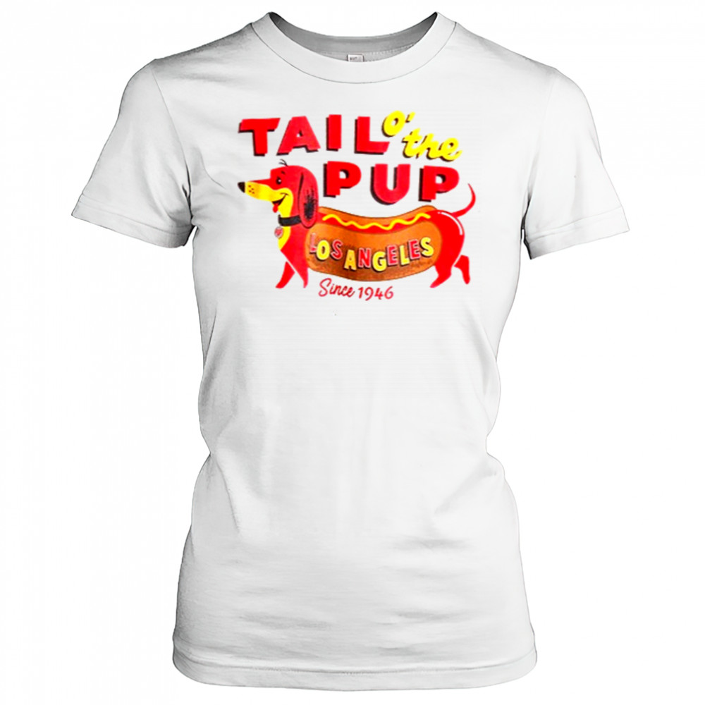 Djo wearing Tail o’ the Pup T-Shirt Women's T-shirt