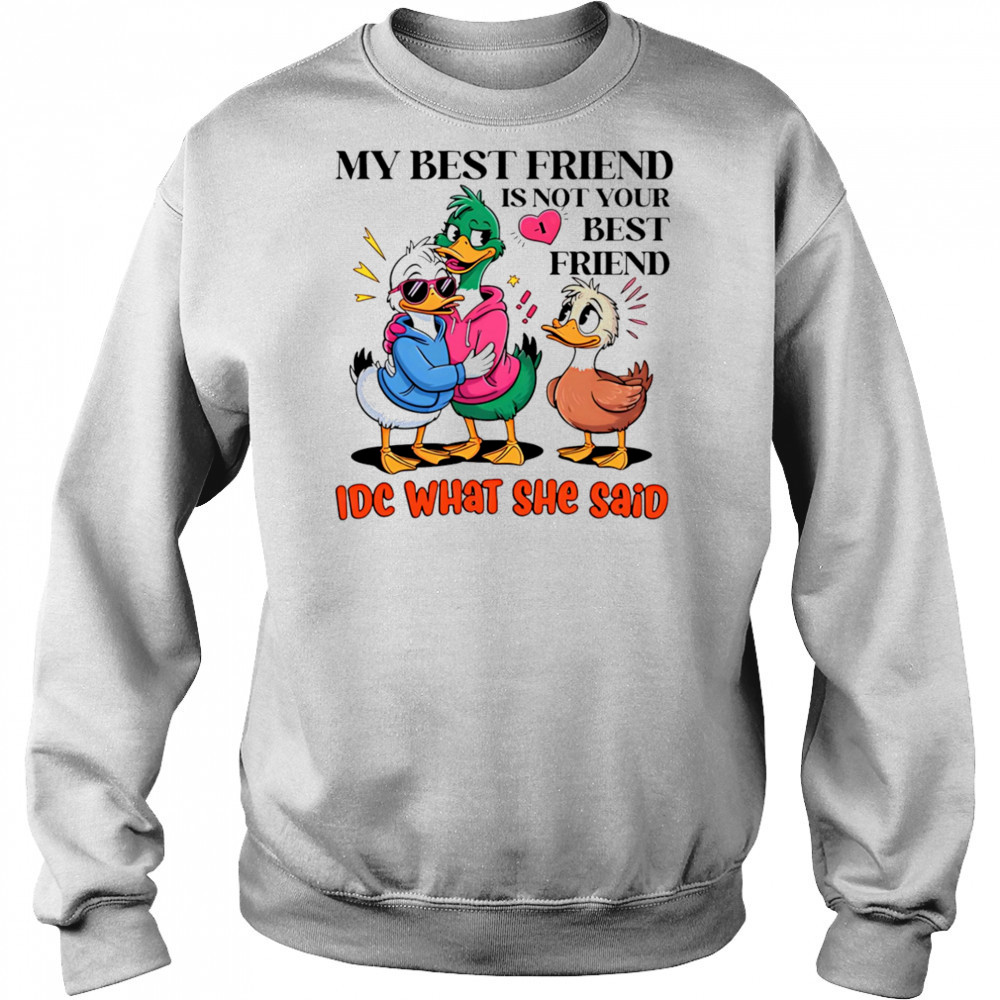 Duck my best friend is not your best friend IDC what she said shirt Hoodie