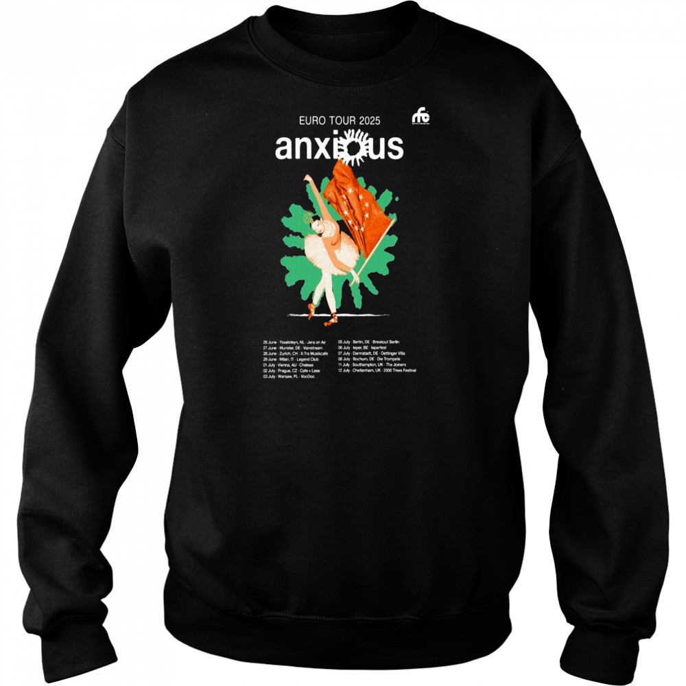 Euro Tour 2025 Anxious Poster T-Shirt Hoodie