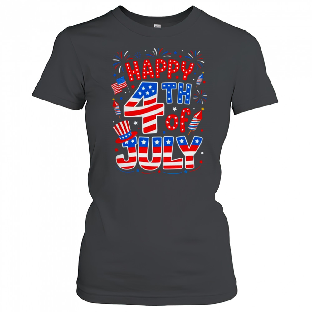 Happy 4th Of July US Flag American 4th Of July Independence shirt Women's T-shirt