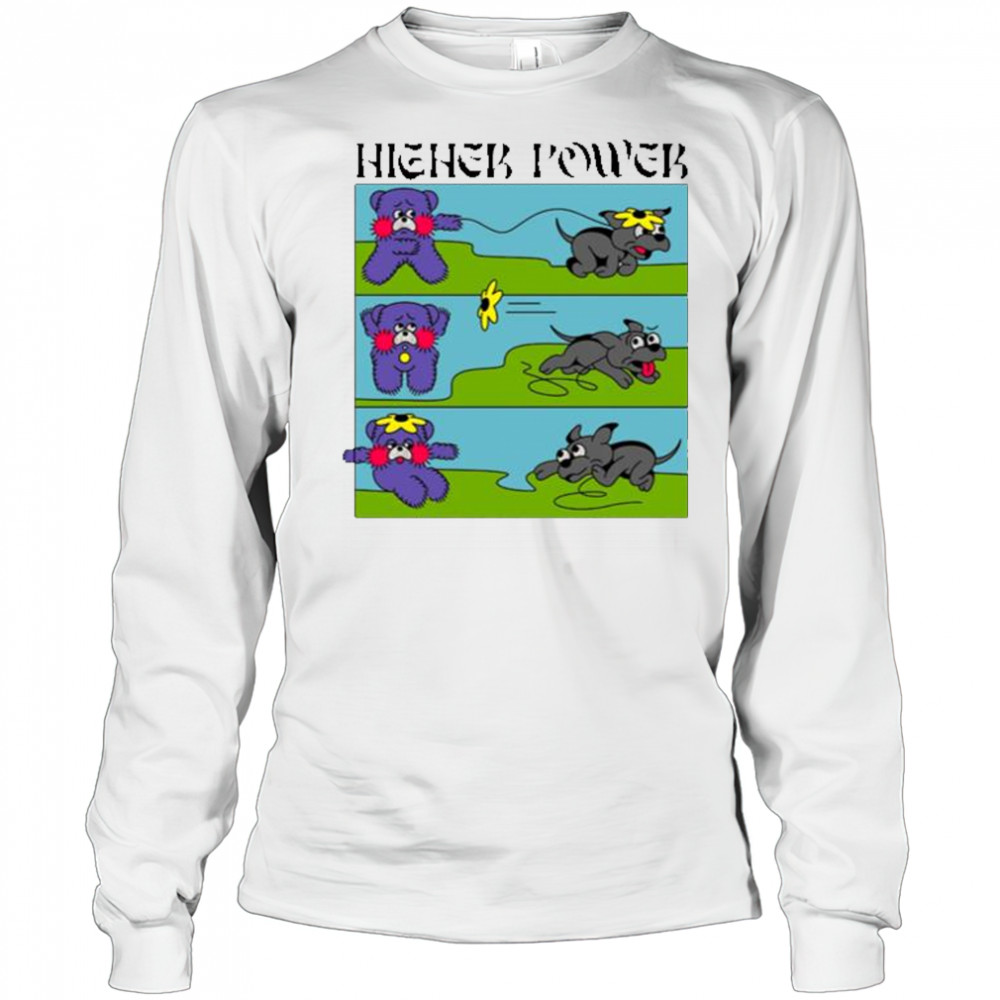 Higher Power Flower Dog T-Shirt Long Sleeved