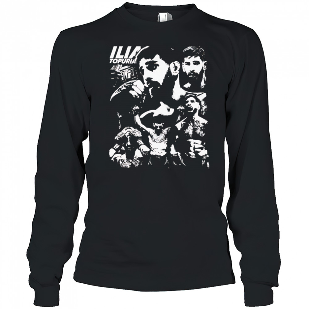 Ilia Topuria retro shirt Long Sleeved