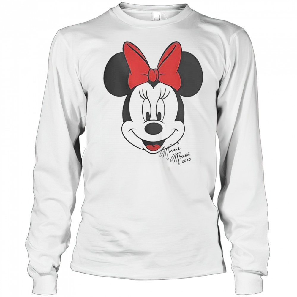 Minnie Mouse Disney Big Face T-Shirt Long Sleeved
