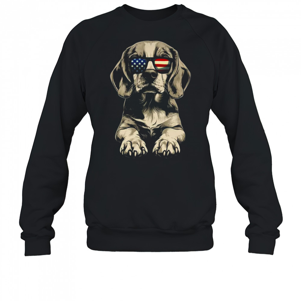 Patriotic Beagle Dog USA Flag 4th Of July shirt Sweatshirt