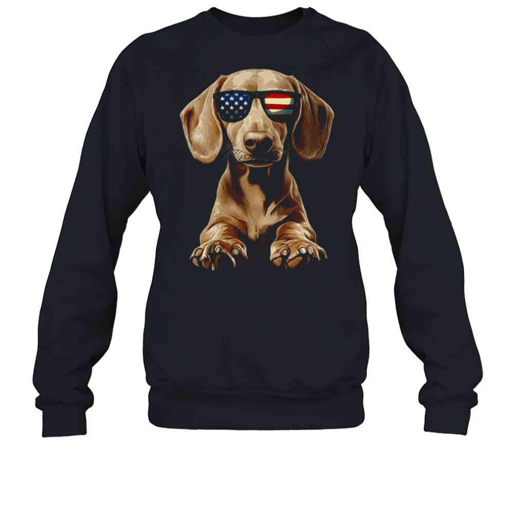 Patriotic Dachshund Dog USA Flag 4th Of July shirt Sweatshirt