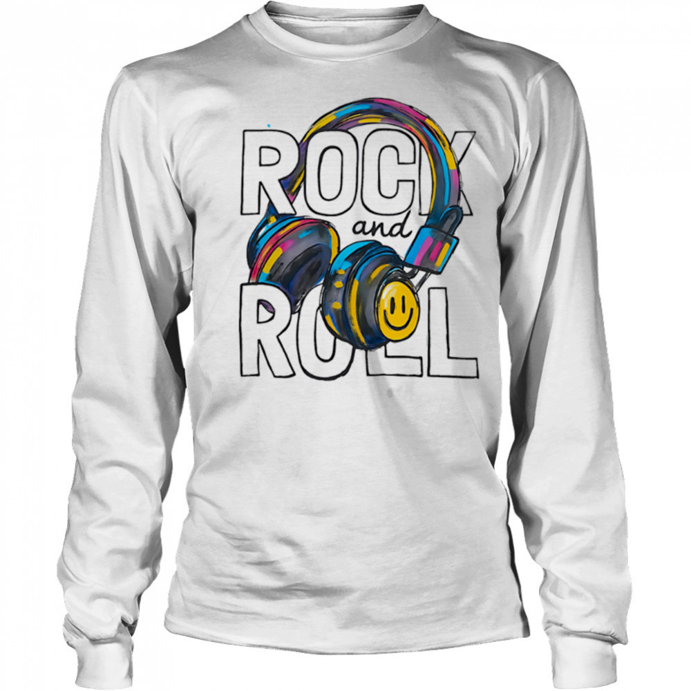 Rock and Roll earphone pride shirt Long Sleeved