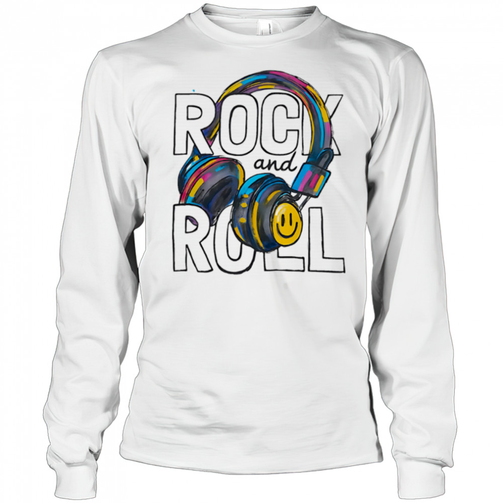 Rock and Roll earphone pride shirt Long Sleeved