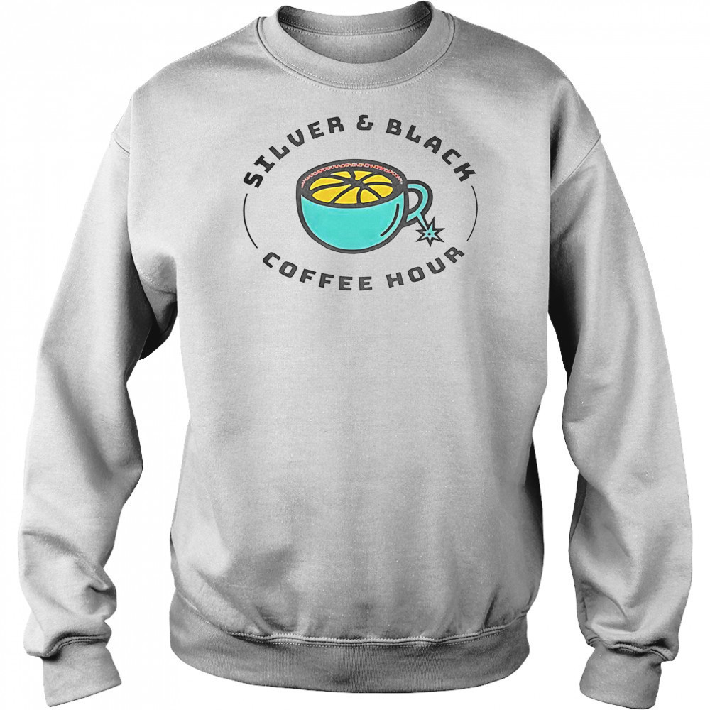 Silver And Black Coffee Hour T-Shirt Hoodie