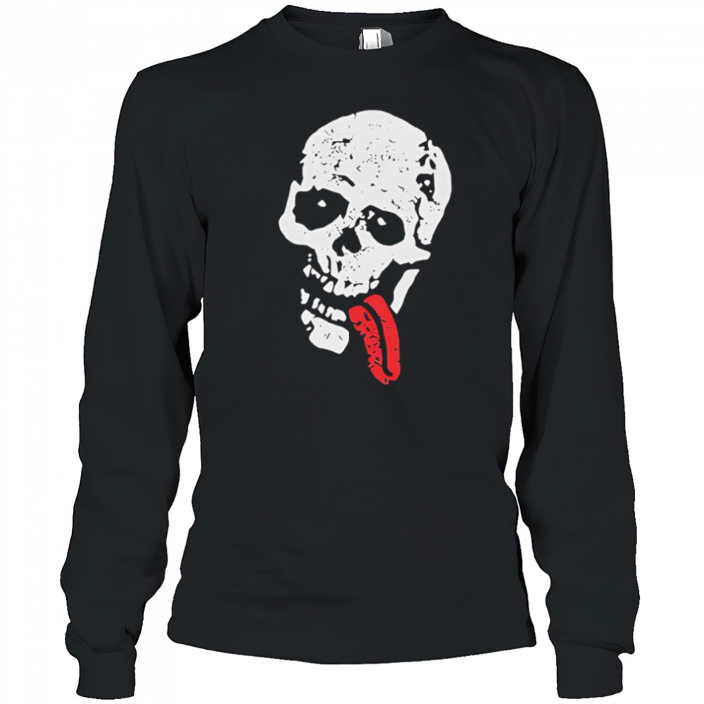 Skull with tongue shirt Long Sleeved