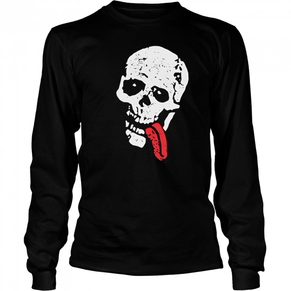 Skull with tongue shirt Long Sleeved