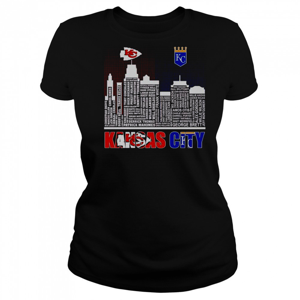 Skyline Name Kansas City Chiefs And Royals T-Shirt Women's T-shirt