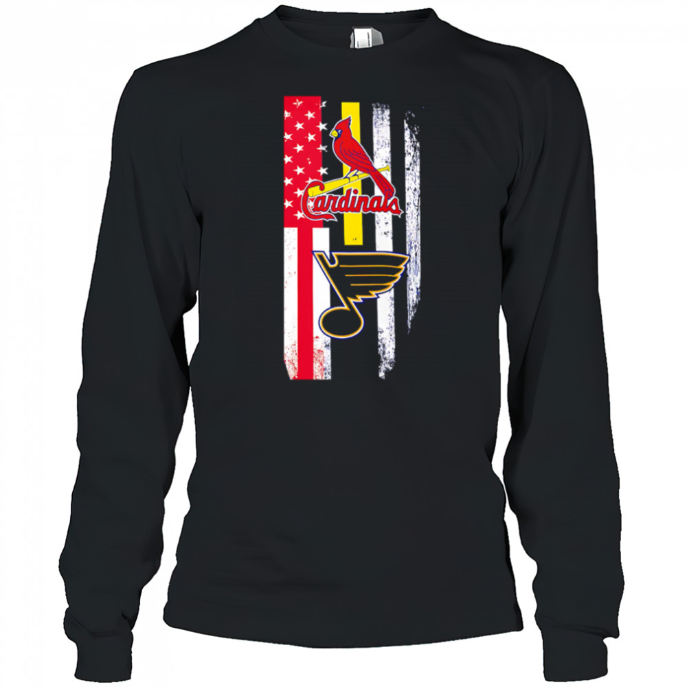 St. Louis Cardinals vs St. Louis Blues logo shirt Long Sleeved