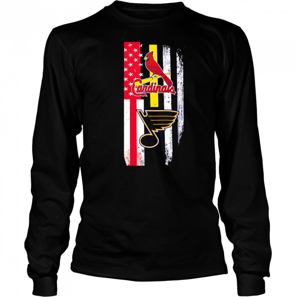 St. Louis Cardinals vs St. Louis Blues logo shirt Long Sleeved