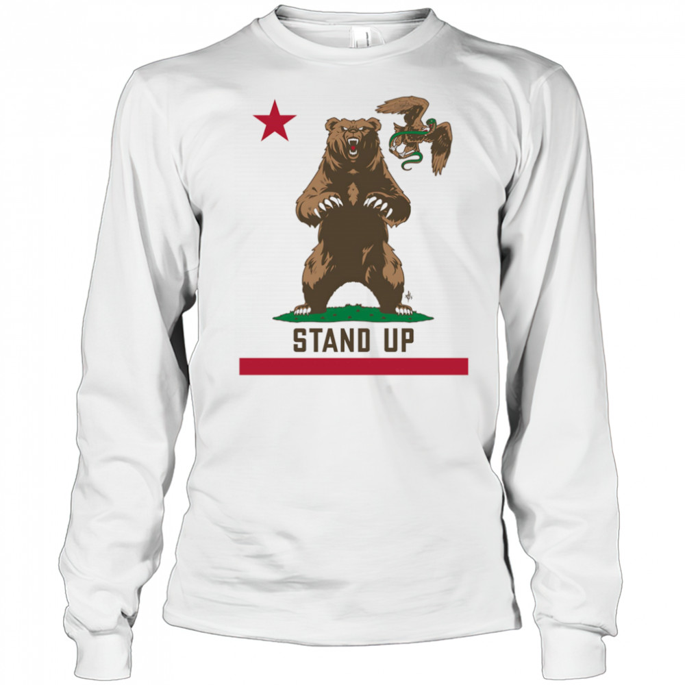 Stand up California flag shirt Long Sleeved