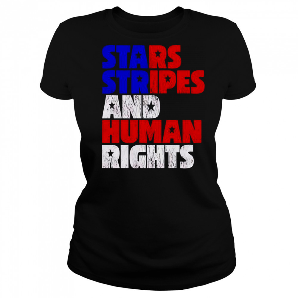 Starts Stripes Human Rights 4th Of July T-Shirt Women's T-shirt