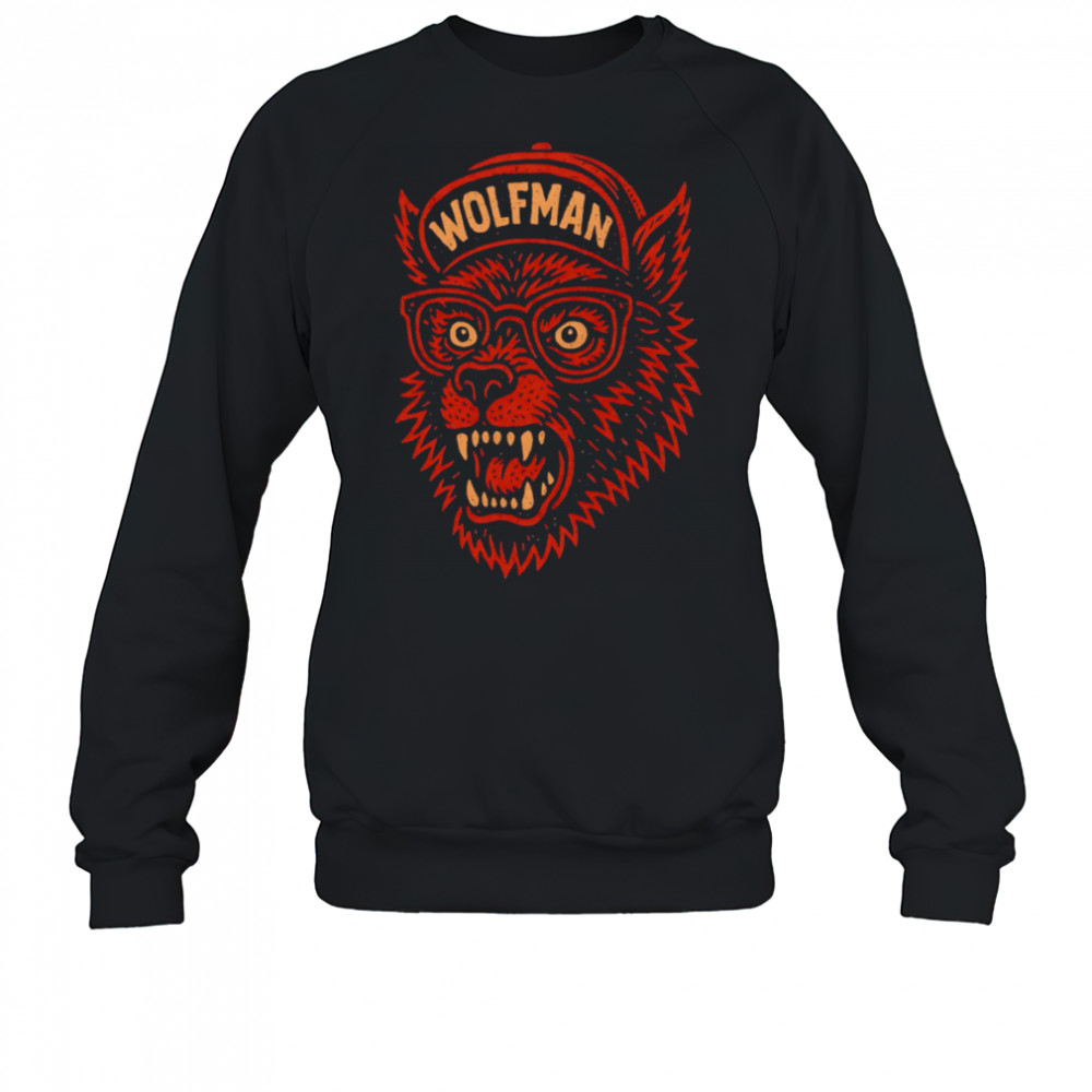 Wolf Big Head Hat Wolfman shirt Sweatshirt