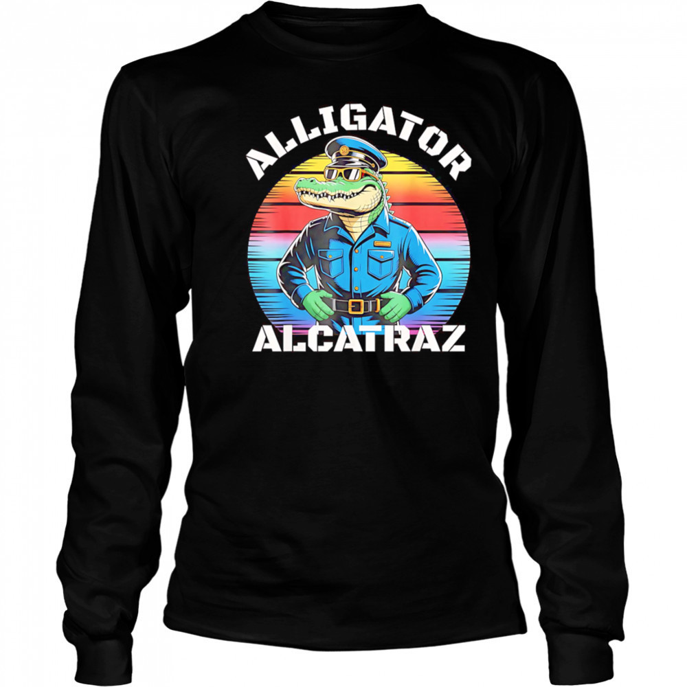 Alligator alcatraz crocodile police shirt Long Sleeved