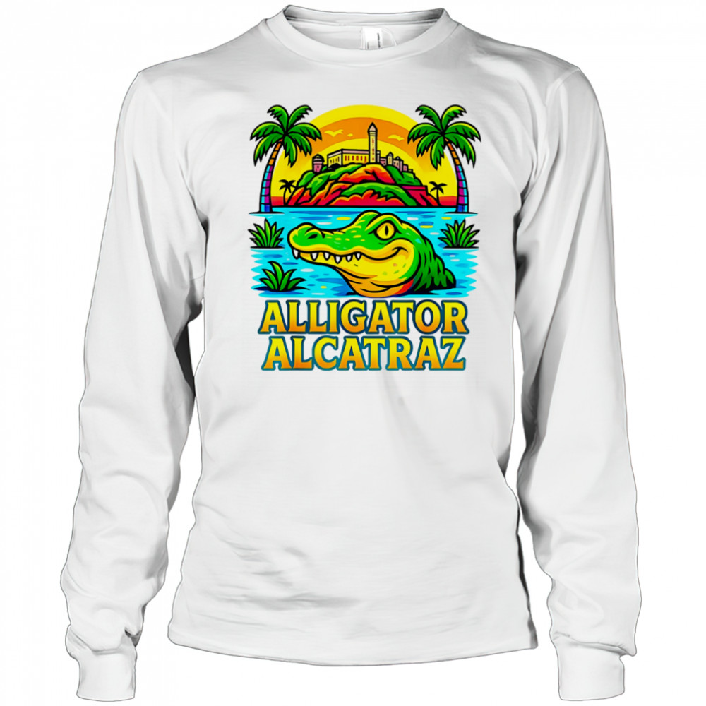 Alligator alcatraz crocodile summer shirt Long Sleeved