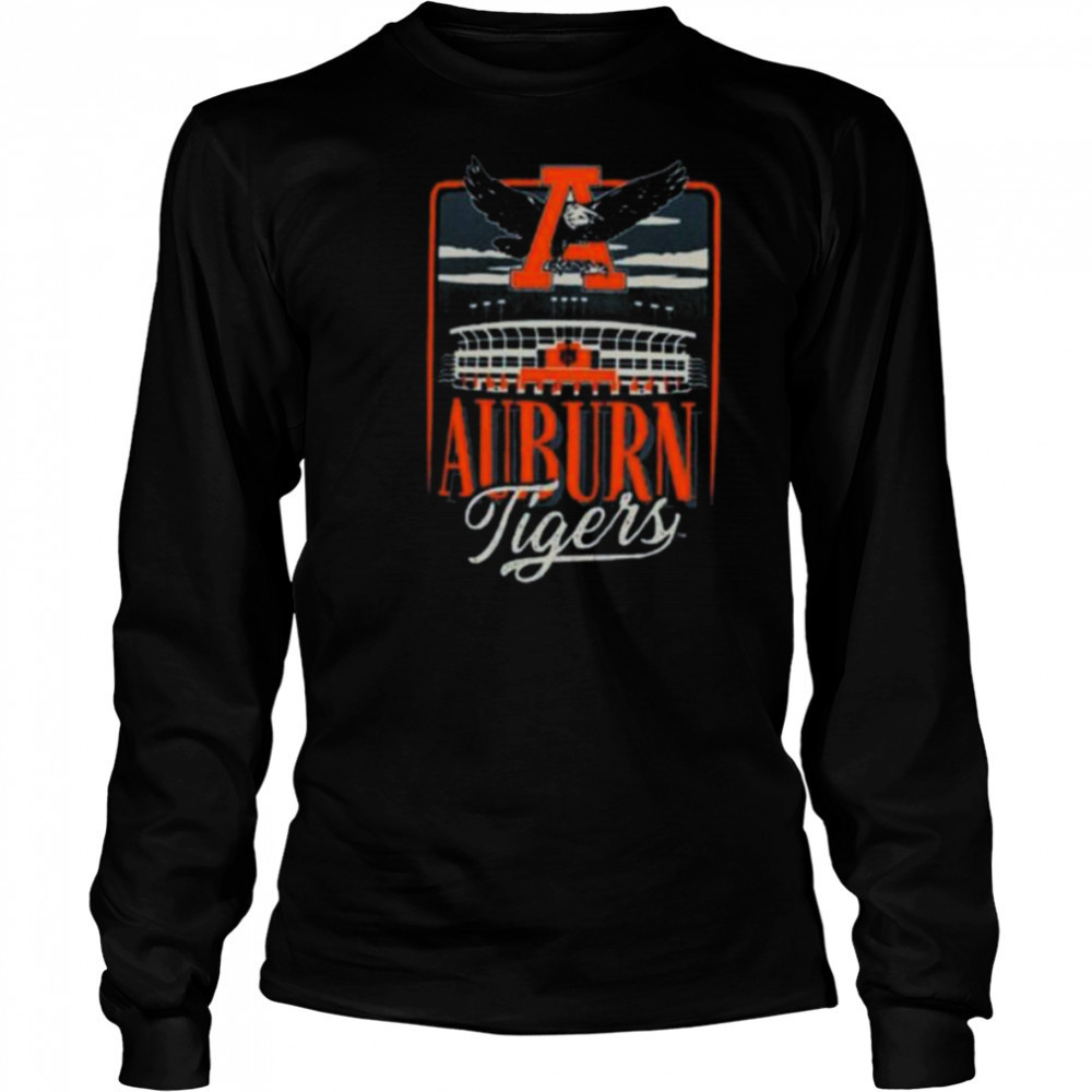 Auburn Tigers Youth Navy Blue Stadium Sky T Shirt Long Sleeved