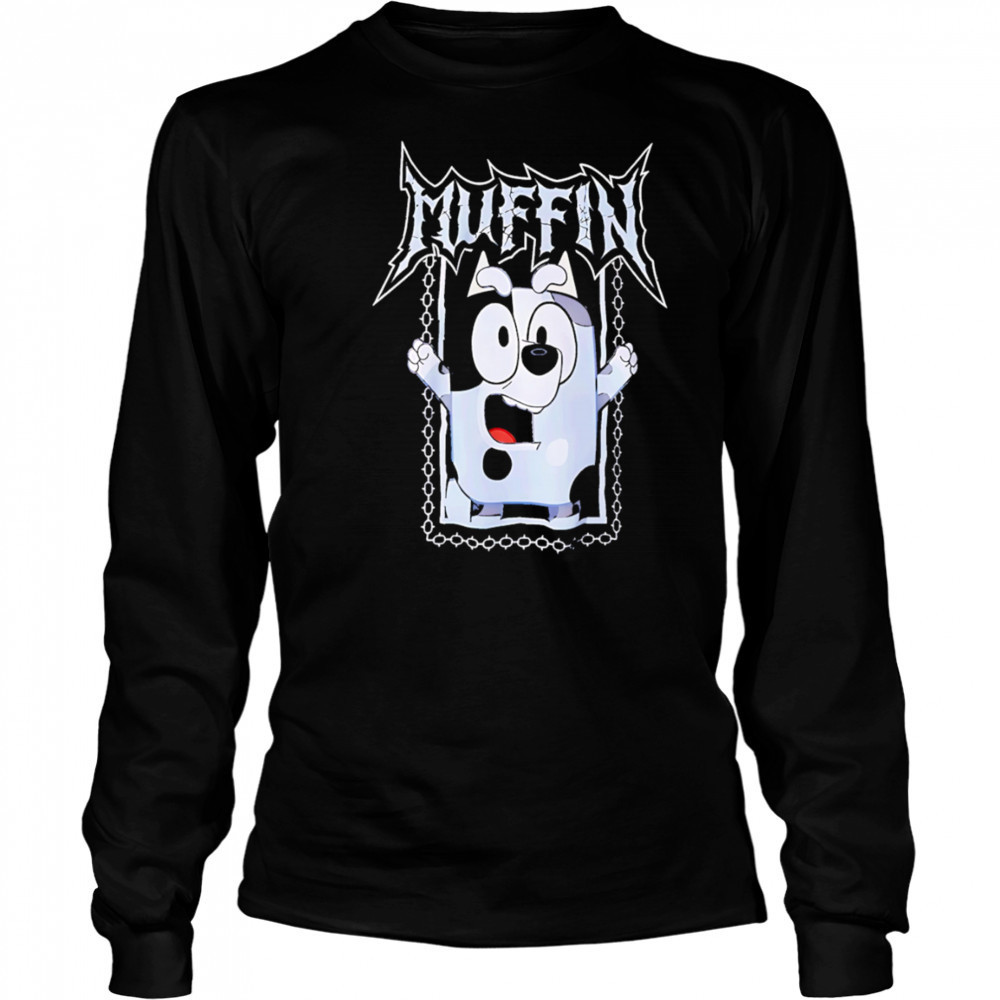 Bluey muffin metal tie dye shirt Long Sleeved