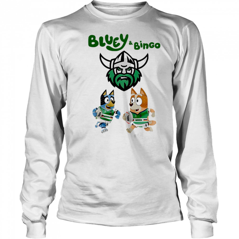 Canberra Raiders Bluey And Bingo shirt Long Sleeved